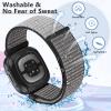 Bcuckood Nylon Loop Compatible with Fitbit Sense 2/Fitbit Sense/Fitbit Versa 4/Fitbit Versa 3 Bands, Women Men Soft Nylon Adjustable Breathable Strap Solo Loop Replacement Wristband view 4