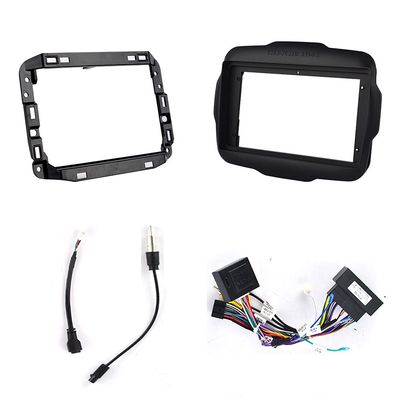 9''Car Radio Fascia Panel for Jeep Renegade 2016 Stereo Frame Harness Canbus Kit