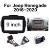 9''Car Radio Fascia Panel for Jeep Renegade 2016 Stereo Frame Harness Canbus Kit view 2