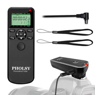 PHOLSY Intervalometer for Canon EOS 5D Mark IV, 5D, 6D, 7D II, 1DX II, R5, R3, 50D, 40D, 30D, 20D, 10D, D60, D30, TC-80N3 Remote Shutter Release & Timer Control