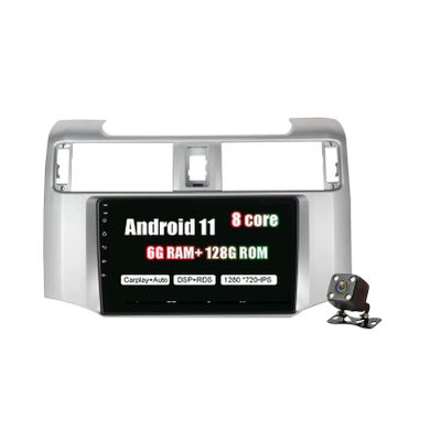 2 din Car Stereo Android DVD Player Multimedia Car Radio for Toyota 4Runner 2009-2017 Support CarPlay FM WLAN DAB+ OBDII RDS DSP SWC with 9 inch Touch Screen Entertainment Radio