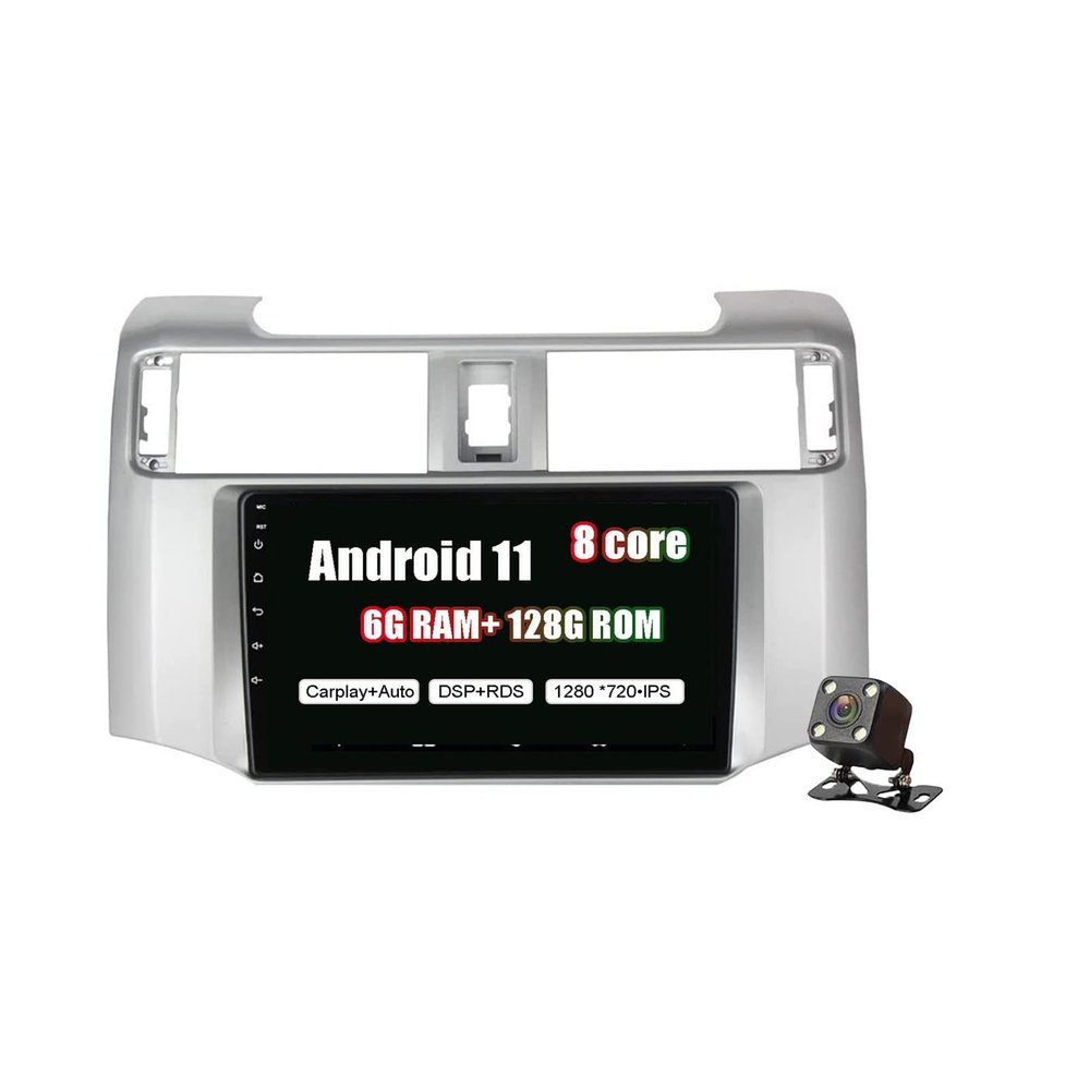 2 din Car Stereo Android DVD Player Multimedia Car Radio for Toyota 4Runner 2009-2017 Support CarPlay FM WLAN DAB+ OBDII RDS DSP SWC with 9 inch Touch Screen Entertainment Radio