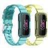 2 PACK Bands Compatible for Fitbit Inspire 3 Replacement Bands with Case Shockproof Rugged Band Strap with Protective Bumper Case Men Women (yellow+blue) view 1