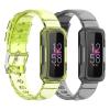 2 PACK Bands Compatible for Fitbit Inspire 3 Replacement Bands with Case Shockproof Rugged Band Strap with Protective Bumper Case Men Women (yellow+gray) view 1