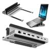 AceProAV 7 Port USB-C 14 Laptop Stand with Dual Display Docking Station, Tablet Holder Hub, Vertical Storage Desk Organizer/HDMI 8K30Hz, USB-A 5Gbps, Ethernet 1Gbps, 100W Power Delivery, Space Gray view 1