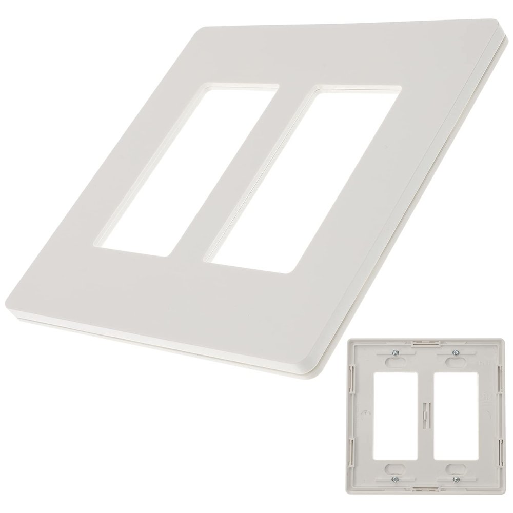 Angoily Screwless Wall Plate Gang Electrical Outlet Cover Installation High-temperature Resistant Design Clean Look for Outlets and Neutral Walls