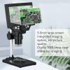 Digital Microscope, 5.5 Inch LCD Color Digital USB Microscope with LED Light, Portable 10MP 1000X 1080P Microscope for, for OS X view 2