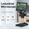 Digital Microscope, 5.5 Inch LCD Color Digital USB Microscope with LED Light, Portable 10MP 1000X 1080P Microscope for, for OS X view 3
