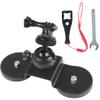 FEICHAO Strong Magnetic Double Suction Cup Bracket Low Angle Mount Compatible with GoPro Action Camera Car Phone Holder (Medium) view 1