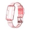 4Pack Clear Bands Compatible for Fitbit Inspire 3 Bands, Wrist Strap with Protective Bumper Case Compatible for Fitbit Inspire 3 for Men Women (pink/purple/clear/gray) view 4