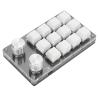 12 Key Mini Keyboard One Handed Mechanical Gaming Keyboard, Multifunctional Shortcut Programmable Macro Keyboard with Button for Vista Macos (Black White) view 1