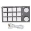 12 Key Mini Keyboard One Handed Mechanical Gaming Keyboard, Multifunctional Shortcut Programmable Macro Keyboard with Button for Vista Macos (Black White) view 2