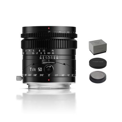 TTArtisan Tilt 50mm f1.4 Lens Full Frame Manual Focus Portrait Lenses Large Aperture Mirrorless Camera Compatiable with Canon RF Mount EOS R RP R5 R5C R6 R6II R7 R10
