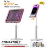 AICase Upgraded iPad Stand - Adjustable Desk Stand for iPad Pro 9.7, 10.5, 11, 12.9 Air Mini 5th/6th Gen, Samsung Tablet, Tab (3.5-13") view 4
