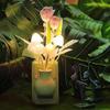 cdar Night Light,Tulip Flower Night Light,LED Nightlight Colorful Plug-in Wall Lamp with Light Sensor for Baby Kids Children Gift,Breast-Feeding,Bedroom,Bathroom,Nursery,Hallway view 2