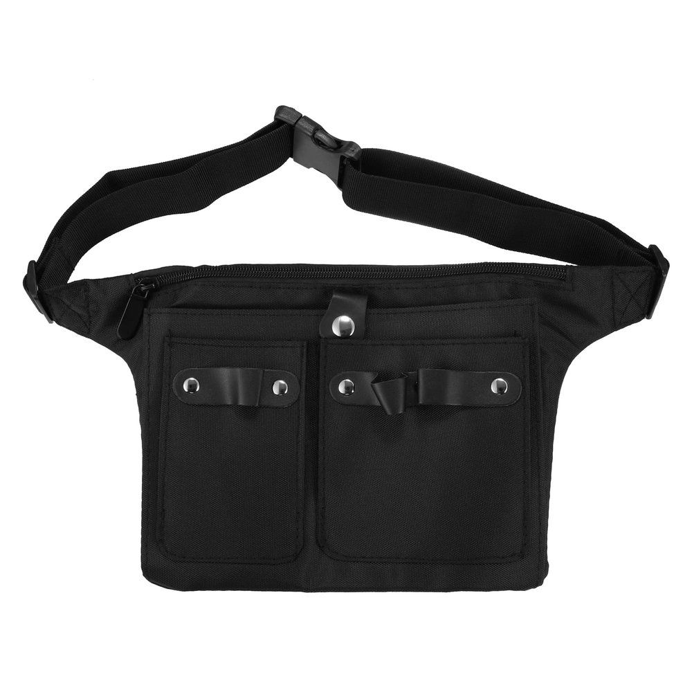 VOCOSTE Hairdresser Scissor Bag, Barber Canvas Waist Pouch, Black