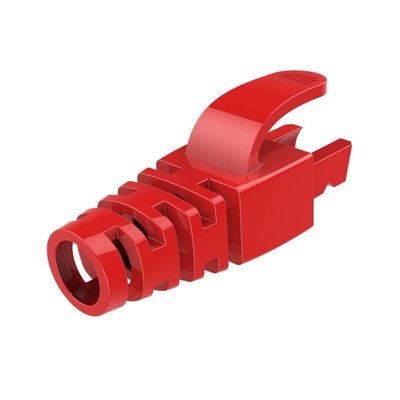 100pcs Red RJ45 CAT6 CAT6E CAT5 CAT5E Ethernet Network Cable Strain Relief Boots Cable Connector Plug Cover