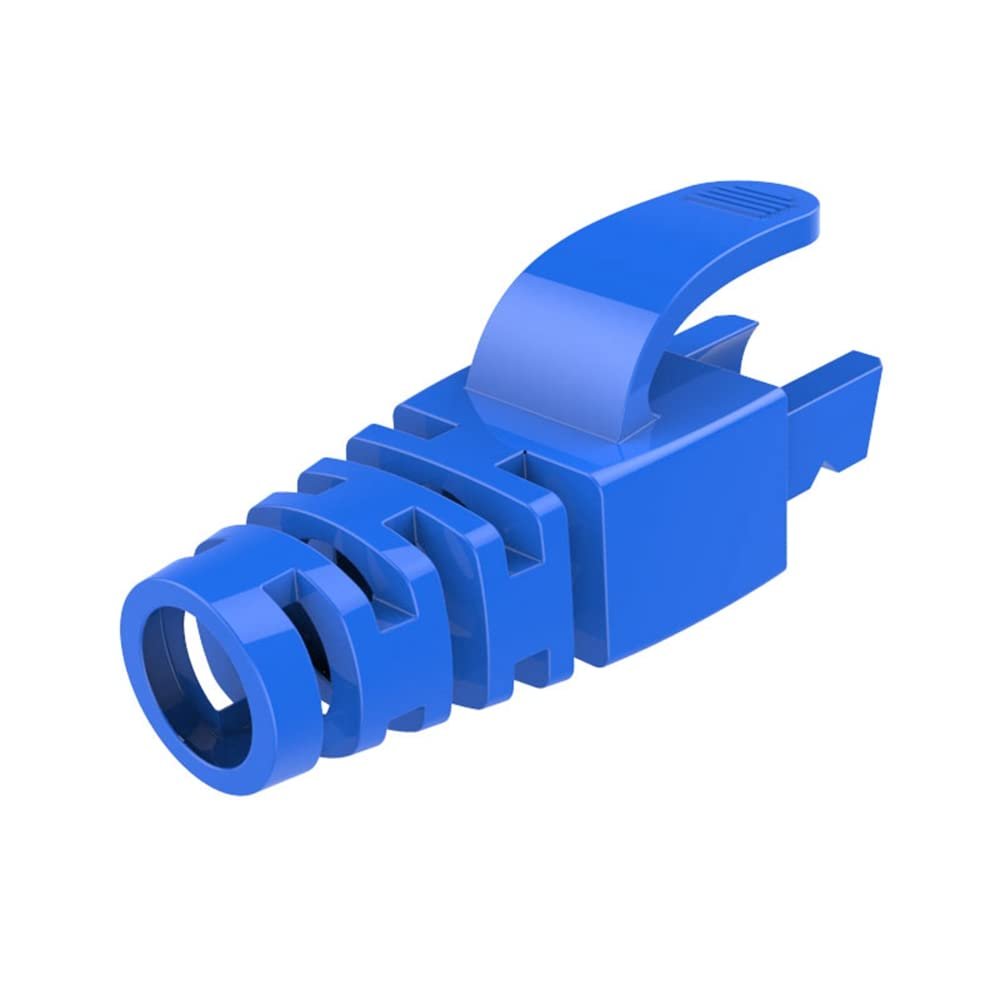 100pcs Blue RJ45 CAT6 CAT6E CAT5 CAT5E Ethernet Network Cable Strain Relief Boots Cable Connector Plug Cover