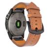 Quickfit Watch Band for Garmin Fenix 8 51mm/Fenix 7X/Fenix 6X/Fenix 5X Watch Band,26mm Genuine Leather Replacement Watch Band for Garmin Fenix 6X Pro/5X Plus/Tactix Delta/Fenix 3/Enduro(Brown) view 2