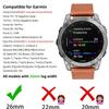Quickfit Watch Band for Garmin Fenix 8 51mm/Fenix 7X/Fenix 6X/Fenix 5X Watch Band,26mm Genuine Leather Replacement Watch Band for Garmin Fenix 6X Pro/5X Plus/Tactix Delta/Fenix 3/Enduro(Brown) view 3