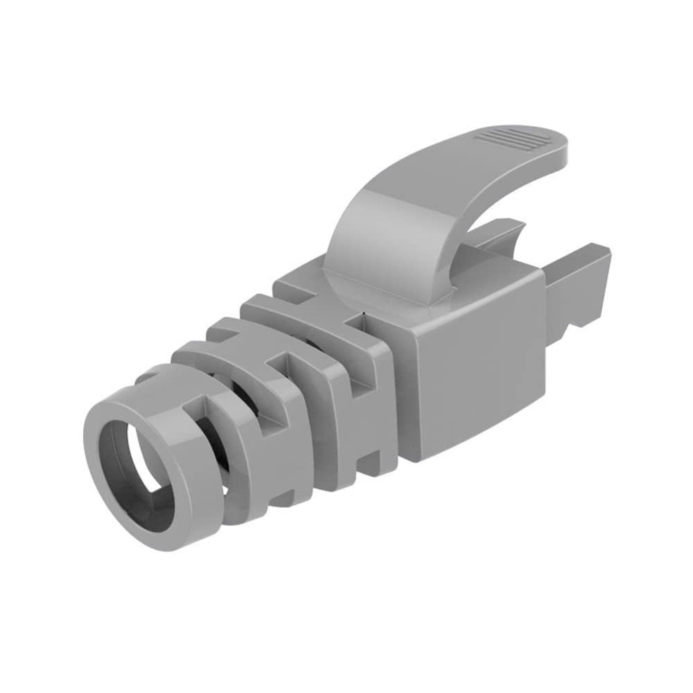 100pcs Grey RJ45 CAT6 CAT6E CAT5 CAT5E Ethernet Network Cable Strain Relief Boots Cable Connector Plug Cover