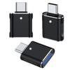 USB C to USB Adapter 3 Pack, Type C to USB 3.0 Adapter, USB Female to USB-C Male OTG Adaptor Compatible with MacBook Pro, Samsung Galaxy, Type-C Smartphones, Tablets and More (Black) view 1
