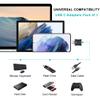USB C to USB Adapter 3 Pack, Type C to USB 3.0 Adapter, USB Female to USB-C Male OTG Adaptor Compatible with MacBook Pro, Samsung Galaxy, Type-C Smartphones, Tablets and More (Black) view 2