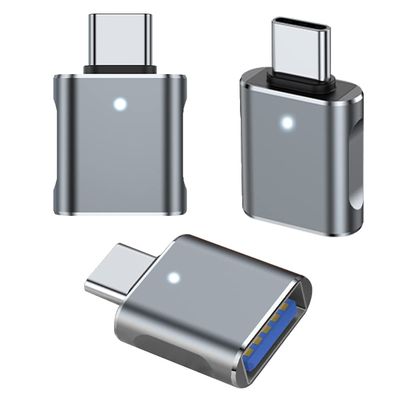 USB C to USB Adapter 3 Pack, Type C to USB 3.0 Adapter, OTG Adaptor, Grey