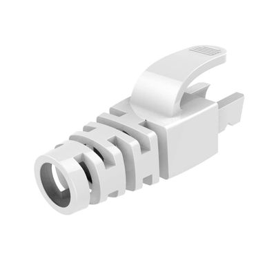 100pcs White RJ45 CAT6 CAT6E CAT5 CAT5E Ethernet Network Cable Strain Relief Boots Cable Connector Plug Cover