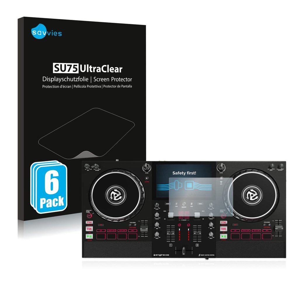 savvies 6-Pack Screen Protection Film compatible with Numark Mixstream Pro Screen Protector Ultra Clear [Scratch Proof, Anti Fingerprint, Ultra Thin]