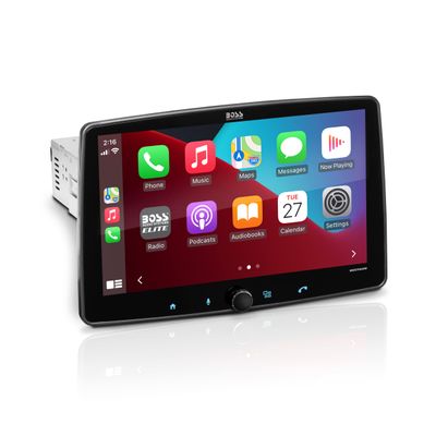 BOSS Audio Systems Elite BECPA9W Car Stereo Wireless Apple CarPlay & Android Auto, 9 Inch Single Din Touchscreen, Bluetooth Head Unit, Radio Receiver, USB, No CD DVD Player