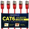 Cable Central LLC Cat 6 Ethernet Cable 8 Feet (5 Pack) High Speed Internet Patch Cord Cat 6 with RJ45 Connector - Red UTP Booted 8 Ft Computer Network Cable, Internet Cable, Cat 6 Cable view 1