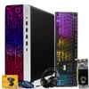 HP G3 Gaming Desktop PC, Intel Core i5 4th Gen, AMD RX 550 Graphics, 16GB RAM, 480GB SSD, RGB Keyboard Mouse, Headphone, Webcam, Windows 11 (Renewed) view 1