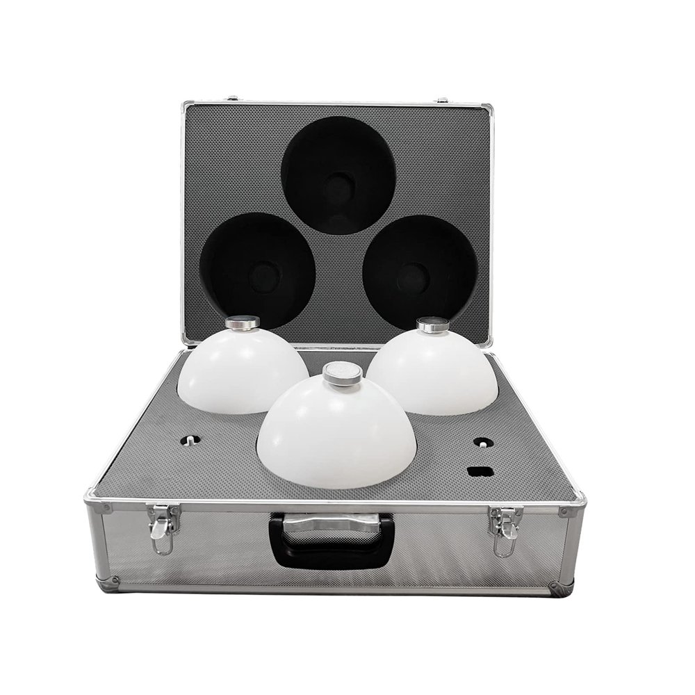 3PCS 3D Scanner Target Spheres with Magnetic Base Tripod Mount Carrying Case 200MM Diameter