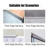 ZJKXJH Gray Floor Transition Strip Self Adhesive, PVC Cuttable Carpet Edge Strip 1-25 M Long, Self Stick Non Slip Flooring Mat Wrapping Edge Trim (Size : 1m/3.3ft Length) view 3
