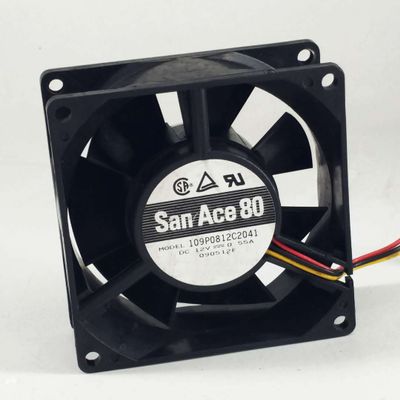 109P0812C2041 DC12V 0.55A 8032 8cm 3-Wire case Cooling Fan
