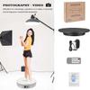 Motorized Rotating Turntable for Photography, 360 Degree Rotating Platform Display Stand for 3D Models, Jewelry and Collectibles, Remote Control Speed,White-42cm view 2