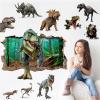3D Dinosaur Wall Stickers Peel and Stick Vinyl Large Dino Stickers Removable Dinosaur Wall Decals for Family Living Room, Background Wall Decoration, Kids Boys Room view 1