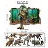 3D Dinosaur Wall Stickers Peel and Stick Vinyl Large Dino Stickers Removable Dinosaur Wall Decals for Family Living Room, Background Wall Decoration, Kids Boys Room view 2