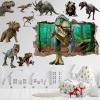 3D Dinosaur Wall Stickers Peel and Stick Vinyl Large Dino Stickers Removable Dinosaur Wall Decals for Family Living Room, Background Wall Decoration, Kids Boys Room view 3