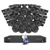 ANNKE 32CH AI Surveillance Camera System with Smart Human/Vehicle Detection, 28 PCs 2MP Wired Outdoor CCTV Security Cameras, 8TB Hard Drive, 100ft IR Night Vision, 24/7 Recording for Business Level view 1