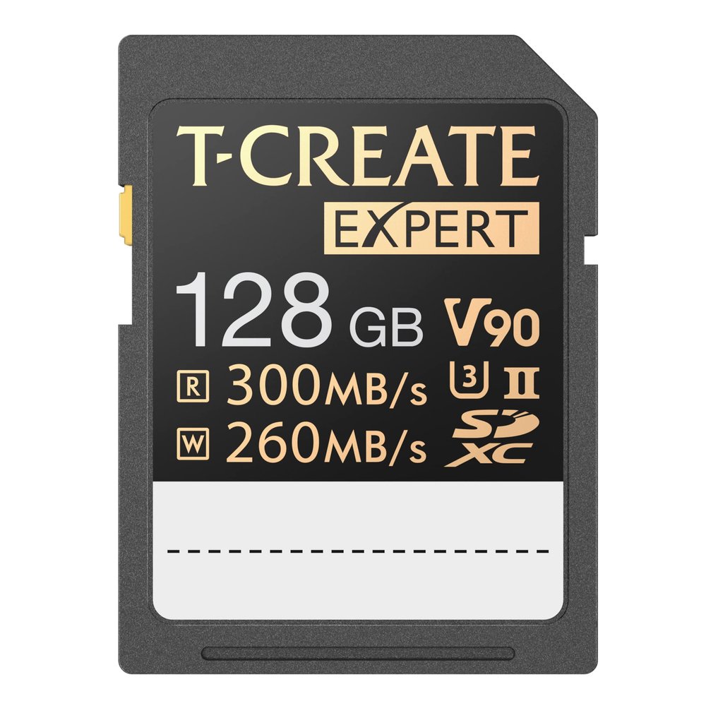 TEAMGROUP T-Create Expert 128GB SD Card UHS-II SDXC U3 V90 Read Speed up to 300MB/s, Supports 8K and 4K Videography Compatible with Canon Sony Nikon Panasonic Olympus Digital Camera TTCSDX128GIIV9001