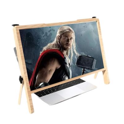 KITCISSL 21 Inch Computer Screen Enlarger Amplifier for Laptop, Laptop Screen Magnifier 3D Ultra-Clear Expansion Bracket Projector Screen Stand, Desktop Screen Magnifying Glass (Color : Brown)