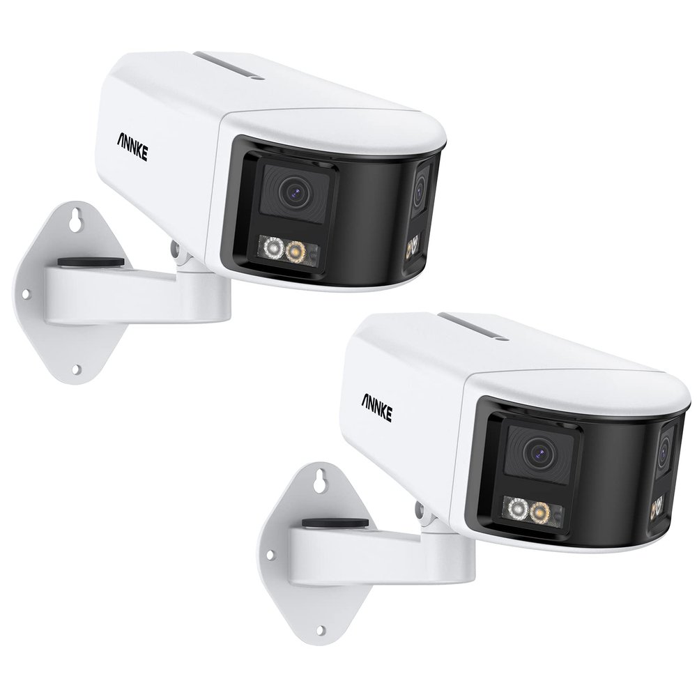 ANNKE FCD600 PoE Security Camera Outdoor, Dual-Lens 180 Ultra Wide Angle, 2X 6MP Surveillance Panoramic IP Cameras, AI Motion Detection, Color Night Vision, Two Way Talk,Up to 256GB Micro SDCard