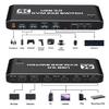 HDMI KVM Switch 2 in 2 Out and 4Port USB3.0 4K@60Hz KVM Switcher Support 2 Monitors 2 Computers Dual Display Ports with Remote Control HotKey and Audio view 2