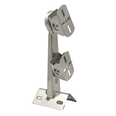 Stainless Steel CCTV Surveillance Security Dual Camera Mounting Bracket 90 Right Angel Wall Corner Mount Bracket Pole Mount Holder for Two Cameras Installation