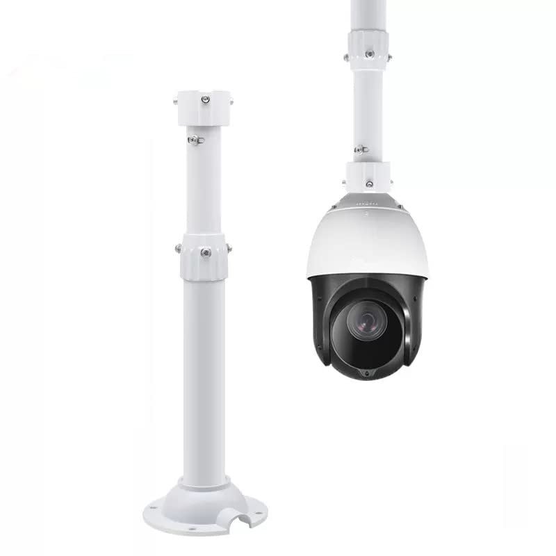 CCTV Security Camera Mount Bracket, Aluminum Alloy Lengthen Thickened Telescopic Adjustable 23.6-47.2inch Universal Camera Ceiling Mounting Bracket for High Speed Dome PTZ Camera
