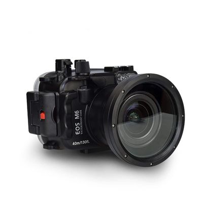 Sea frogs for Canon EOS M6 Can Be Used with 18-55mm Lens 130ft/40m Sea frogs Underwater Camera Housing Waterproof Case (Housing + Red Filter)
