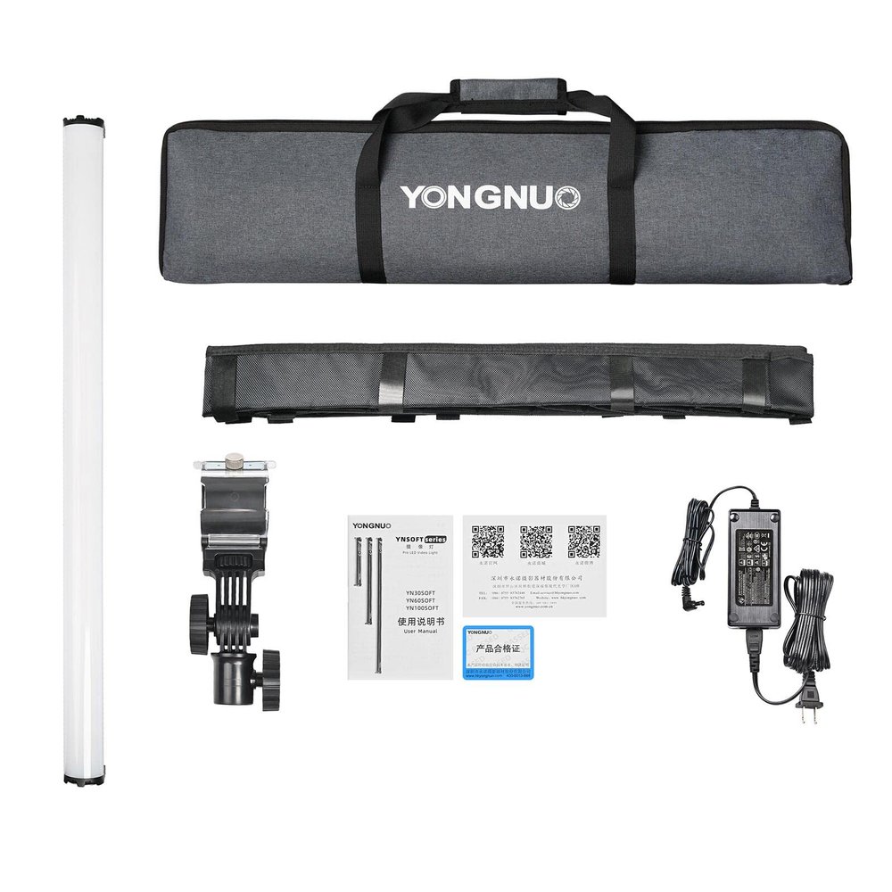 Yongnuo YN100 Soft LED Video Light, 30W 39" Handheld Wand Light, RGB Full Color 2000K-10000K, CRI95+ APP Remote Control for Studio, 31 Scene Effects Stick Light for Video and Photography
