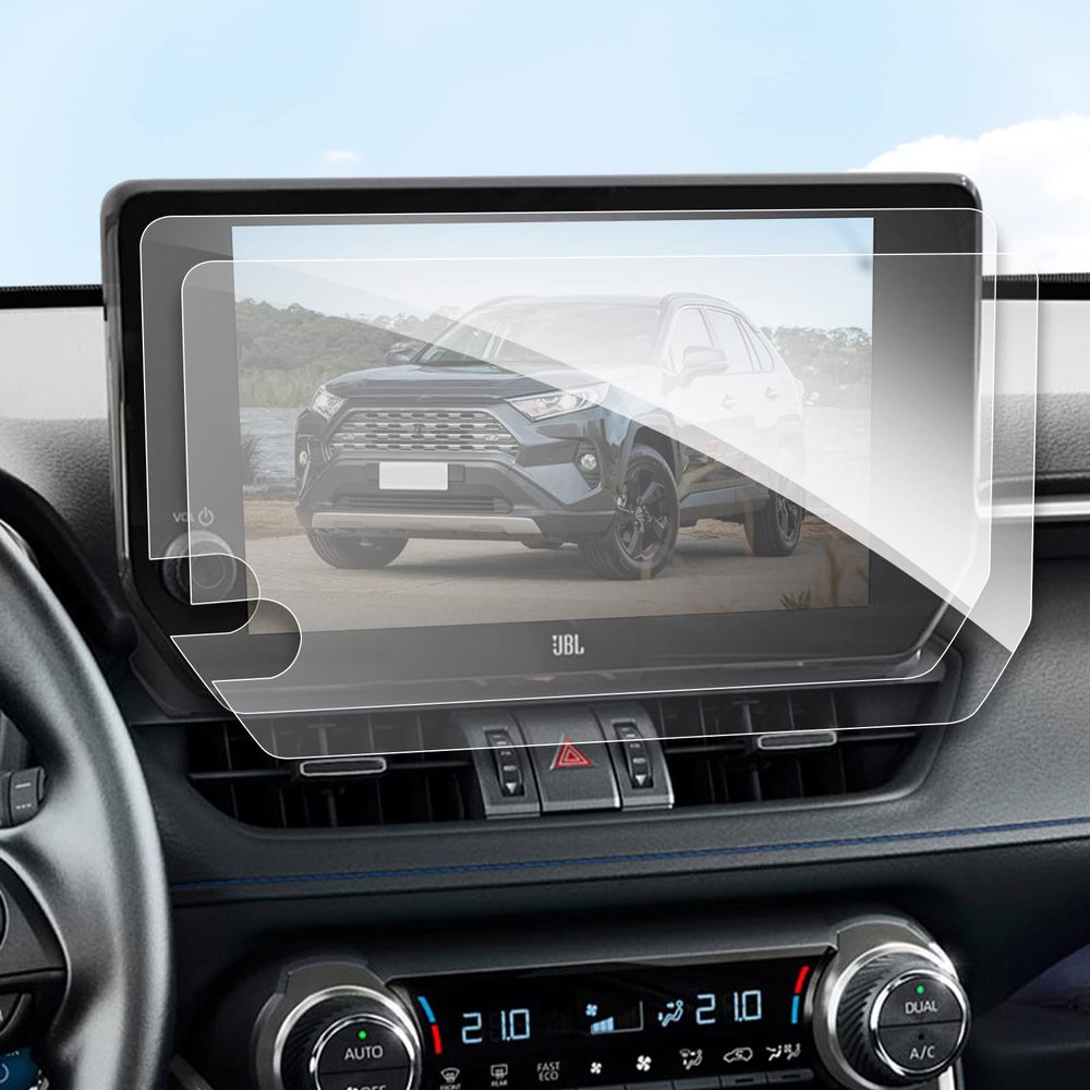 BIBIBO 2pcs for 2023 2024 Toyota RAV4 Screen Protector 2023 2024 Toyota RAV4 10.5 inch Navigation Display,for 2023 2024 RAV4 (TRD Off-Road/Limited/Hybrid SE/Hybrid XSE/Hybrid Limited/Prime XS) PET Nano Protective Film RAV4 2023 2024